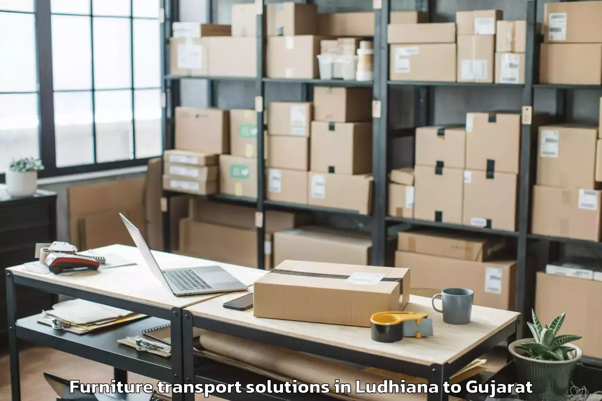 Top Ludhiana to Gadhada Furniture Transport Solutions Available